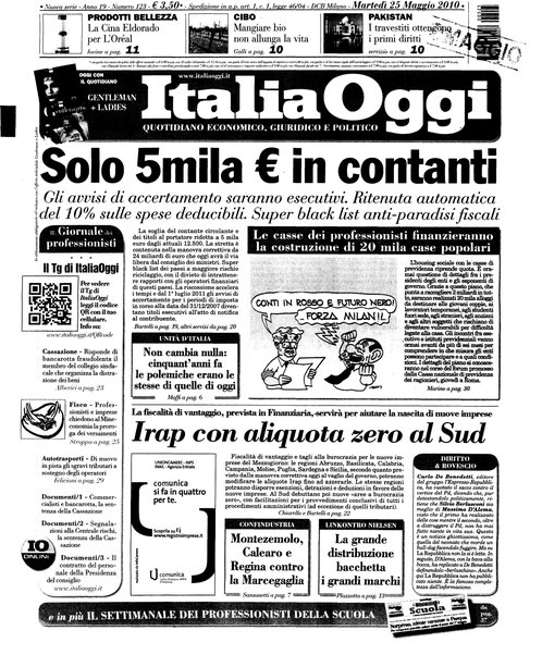 Italia oggi : quotidiano di economia finanza e politica